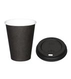 SA433 Special Offer Black Hot Cups and Lids 340ml (Pack of 1000)