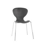 Black Stacking Plastic Side Chairs (Pack of 4) - GP500