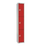 W982-ELS Elite Four Door Electronic Combination Locker with Sloping Top Red