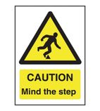 Image of W290 Caution Mind The Step Sign