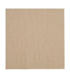 FE226 Recycled Lunch Napkin Kraft 33x33cm 2ply 1/4 Fold (Pack of 2000)