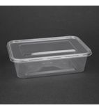 Image of DM182 Plastic Microwavable Containers with Lid Medium 650ml (Pack of 250)