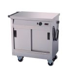 HC21MS 825mm Wide Mobile Hot Cupboard With Plain Top