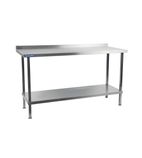 DR024 1800mm Fully Assembled Stainless Steel Wall Table with Upstand