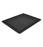 DE444 Black Melamine 1/2 Stone Platter 325x265x11mm