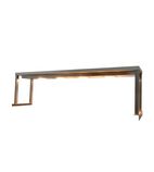 SHELFST12350-HEATED 1200mm Heated Single Tier Stainless Steel Chefs Rack