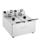CU615 2 x 3 Ltr Electric Countertop Twin Tank Fryer (2 x Baskets)