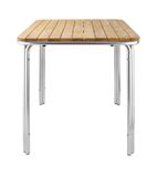 Image of GL982 Square Ash and Aluminium Table 700mm