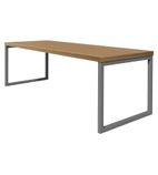 Dining Table Beech Effect with Silver Frame 4ft - DM674