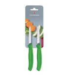 CU551 Pointed Tip Paring Knife 8cm Green (Pack of 2)