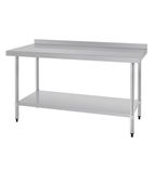 T382 1500w x 600d mm Stainless Steel Wall Table with One Undershelf