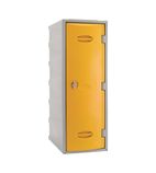 Plastic Single Door Locker Hasp and Staple Lock Yellow 900mm - CB553