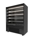MaxiLine MAXI150VMT-P-RS-PA 1500mm Wide Black Multideck Display Fridge With Rollershutter