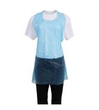 A305 Disposable Polythene Bib Aprons Blue (Pack of 100)