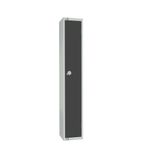 GR677-P Single Door Padlock Locker Graphite Grey