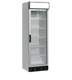 FSC1380 771 Ltr Upright Single Glass Door White Display Fridge With Canopy