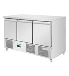 U-Series UA090 400 Ltr 3 Door Stainless Steel Refrigerated Prep Counter