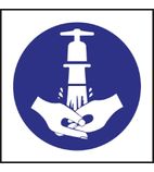 W214 Wash Hands Symbol Sign