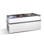 CRYSTALLITE 15 Island 600 Ltr White Island Display Chest Freezer With Glass Lid