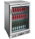 G-Series CE205 140 Ltr Undercounter Single Glass Door Stainless Steel Back Bar Bottle Cooler