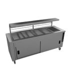 Chieftain HS5 2050mm Wide Five Well Hot Cupboard With Bain Marie Top