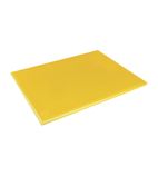 J045 High Density Thick Yellow Chopping Board Large 600x450x25mm