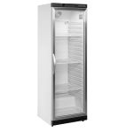 UR400G 374 Ltr Upright Single Glass Door White Display Fridge
