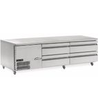 HUBC20-SS 355 Ltr 4 Drawer Refrigerated Chef Base Counter
