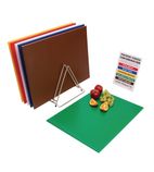 S240 High Density Chopping Board Set with Rack (Pack of 7)