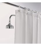 Satin Stripe Shower Curtain White 1780mm