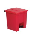 K803 Step On Pedal Bin Red 30.5 Ltr