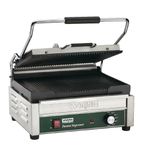 Image of WPG250K Electric Single Contact Panini Grill - Ribbed Top & Bottom