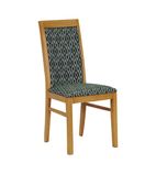 FT419 Brooklyn Padded Back Soft Oak Dining Chair with Green Diamond Padded Seat and Back (Pack of 2)