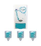 SA455 Antibac Soap Dispenser and 3 Unperfumed Antibacterial Foam Hand Soaps 1Ltr