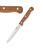CS717 Rounded Steak Knives Wood (Pack of 12)