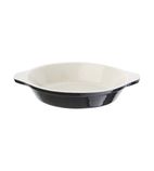U562 Black Cast Iron Round Gratin Dish 750ml
