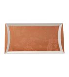 Image of FE111 Crushed Velvet Copper Rectangle Tray 320x160mm (Pack of 6)