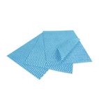 FA208 Envirowipe Folded Anti-Bacterial Compostable Cleaning Cloths Blue (25 Pack)