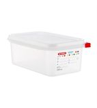 DL981 Polypropylene 1/4GN Food Storage Containers with Lids 2.8 Ltr (Pack of 4)