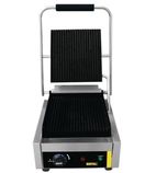 CD474 Electric Bistro Single Contact Panini Grill - Ribbed Top & Bottom