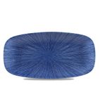 FC110 Studio Prints Agano Oblong Chefs Plates Blue 355 x 189mm (Pack of 6)