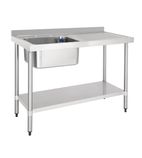 DY823 1200w x 600d mm Stainless Steel Single Sink With Right Hand Drainer