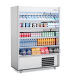 Gem R125-WCN 1250mm Wide White Slimline Multideck Display Fridge With Nightblind