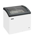 FOCUS 73 GREY 161 Ltr White Display Chest Freezer With Grey Curved Glass Lid