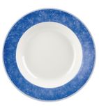 New Horizons M782 Marble Border Pasta Plates Blue 300mm