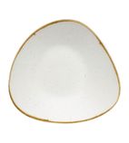 DY877 Triangular Shallow Bowls Barley White 210mm