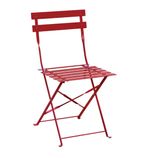 GH555 Perth Red Pavement Style Steel Folding Chairs (Pack 2)