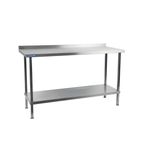 DR029 1200mm Fully Assembled Stainless Steel Wall Table with Upstand