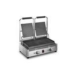 Image of Lynx Prime LPPG2RR Electric Double Contact Panini Grill - Ribbed Top & Bottom