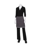 Soho Wide Half Bistro Apron with Colour Block Charcoal Grey - B955